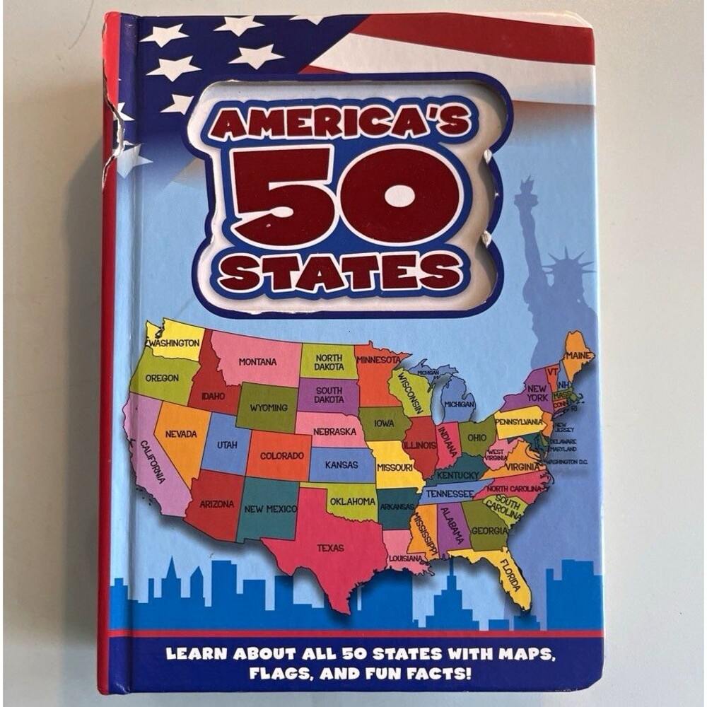 7. Cats 7 Cats Press America's 50 States Illustrated Children's Board Book 2022